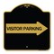 Signmission Visitor Parking With Right Arrow, Black & Gold Aluminum Architectural Sign, 18" x 18", BG-1818-24376 A-DES-BG-1818-24376 - alternate 1